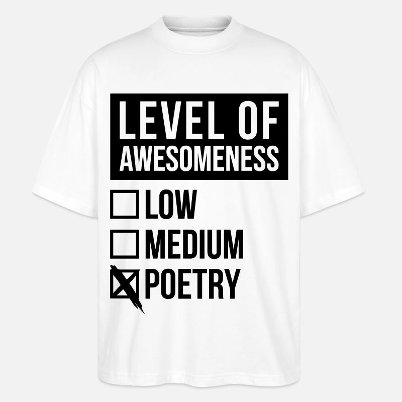 Poetry - Stanley/Stella Oversized Unisex Organic T-shirt Blaster 2.0 - white