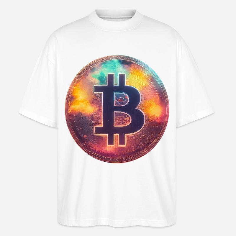 Spektakulärer Bitcoin - Stanley/Stella Oversized Unisex Bio T-Shirt Blaster 2.0 - Weiß