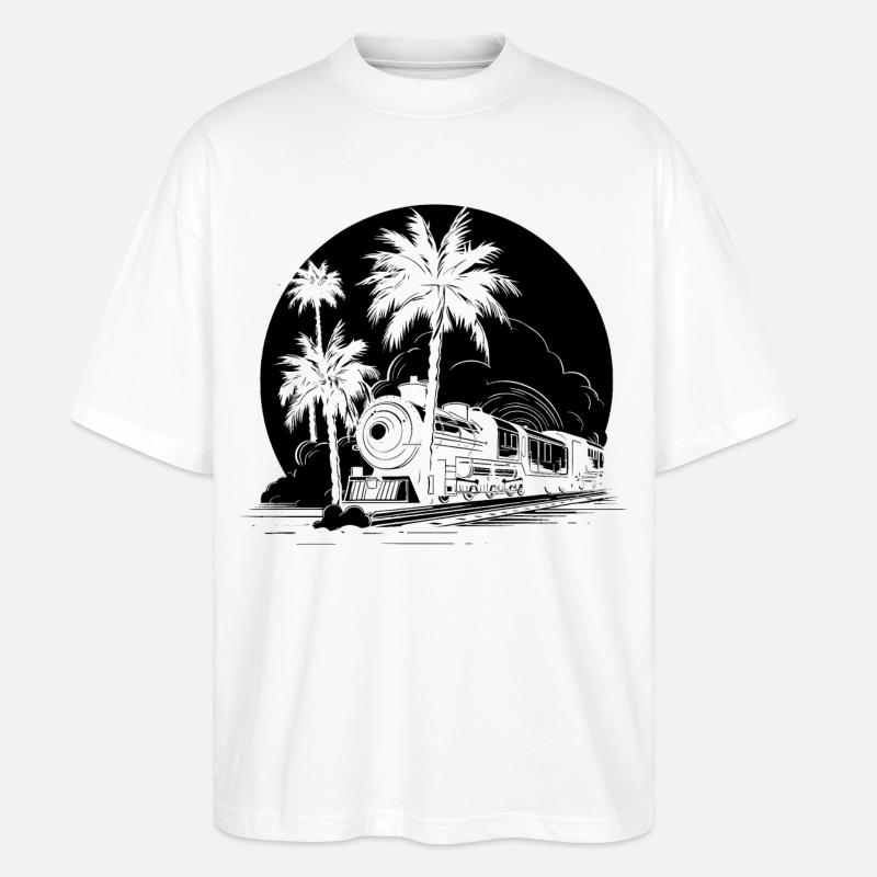 Eisenbahn - Stanley/Stella Oversized Unisex Bio T-Shirt Blaster 2.0 - Weiß