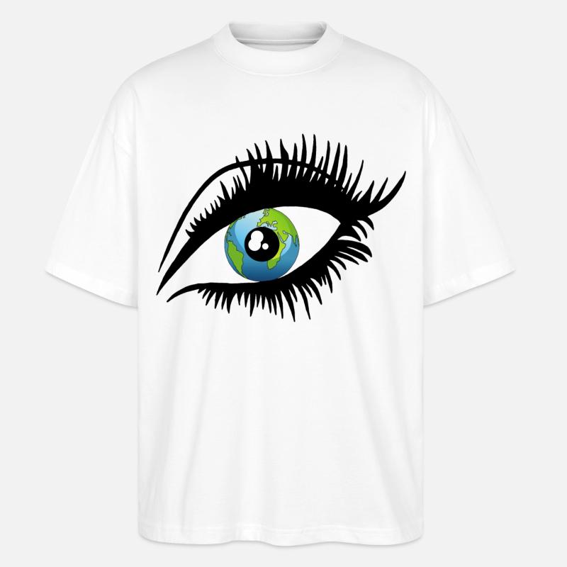 Ein weiterer Blick auf die Welt - Stanley/Stella Oversized Unisex Bio T-Shirt Blaster 2.0 - Weiß