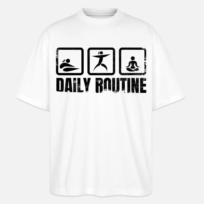 Yogi Daily Routine - Stanley/Stella Oversized Unisex Bio T-Shirt Blaster 2.0 - Weiß