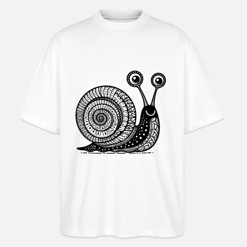 Snail's Pace: Langsame und stetige Zen-Kunst - Stanley/Stella Oversized Unisex Bio T-Shirt Blaster 2.0 - Weiß