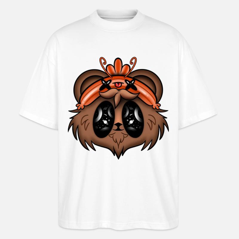 Der Bär mit der Garnelenkappe - Stanley/Stella Oversized Unisex Bio T-Shirt Blaster 2.0 - Weiß