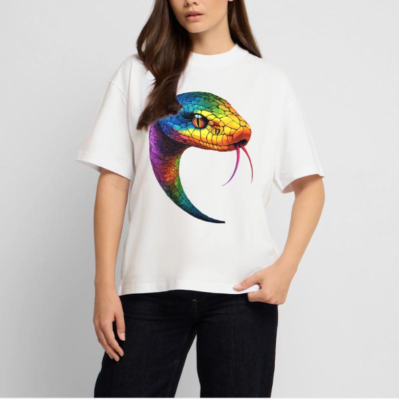Serpent Python Cobra Mamba Serpent à sonnettes Serpent T-shirt bio Blaster 2.0 coupe oversize Stanley/Stella Unisexe