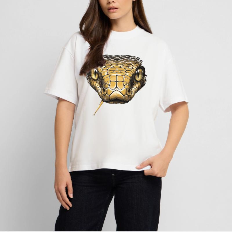 Serpent Python Cobra Mamba Serpent à sonnettes Serpent T-shirt bio Blaster 2.0 coupe oversize Stanley/Stella Unisexe