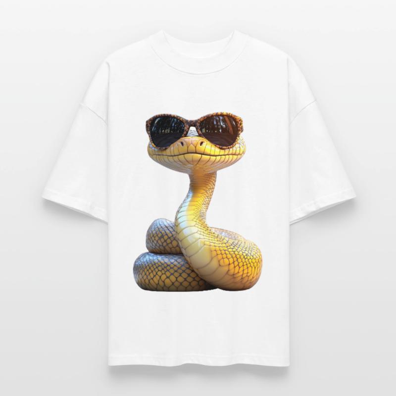 Serpent Python Cobra Mamba Serpent à sonnettes Serpent T-shirt bio Blaster 2.0 coupe oversize Stanley/Stella Unisexe