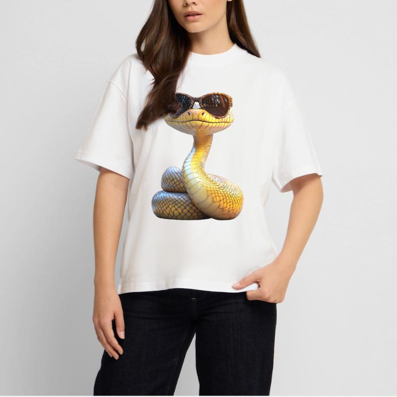 Serpent Python Cobra Mamba Serpent à sonnettes Serpent T-shirt bio Blaster 2.0 coupe oversize Stanley/Stella Unisexe