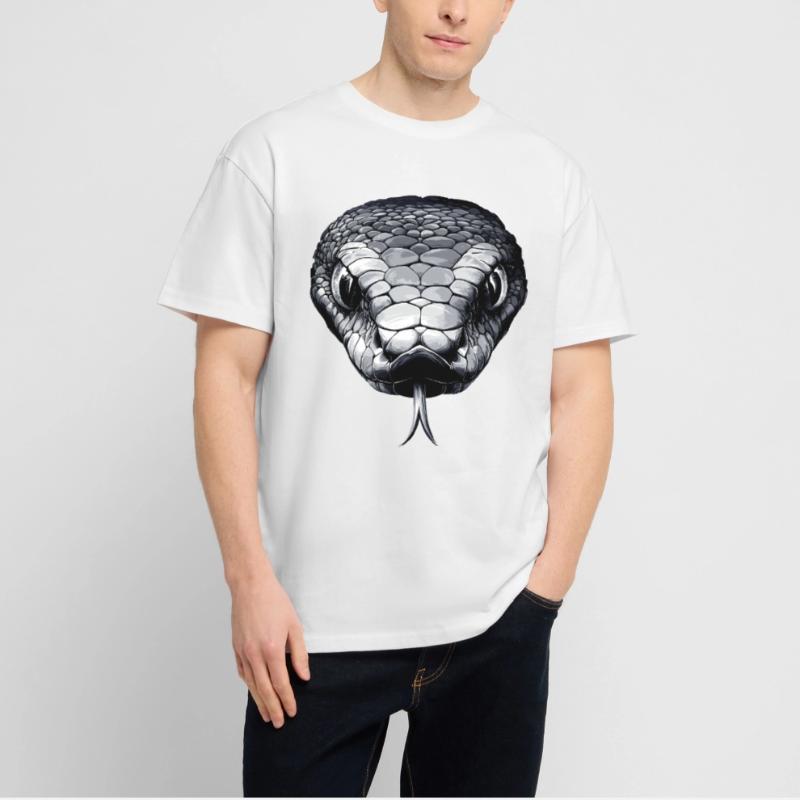 Serpent Python Cobra Mamba Serpent à sonnettes Serpent T-shirt bio Blaster 2.0 coupe oversize Stanley/Stella Unisexe
