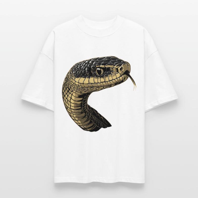 Serpent Python Cobra Mamba Serpent à sonnettes Serpent T-shirt bio Blaster 2.0 coupe oversize Stanley/Stella Unisexe