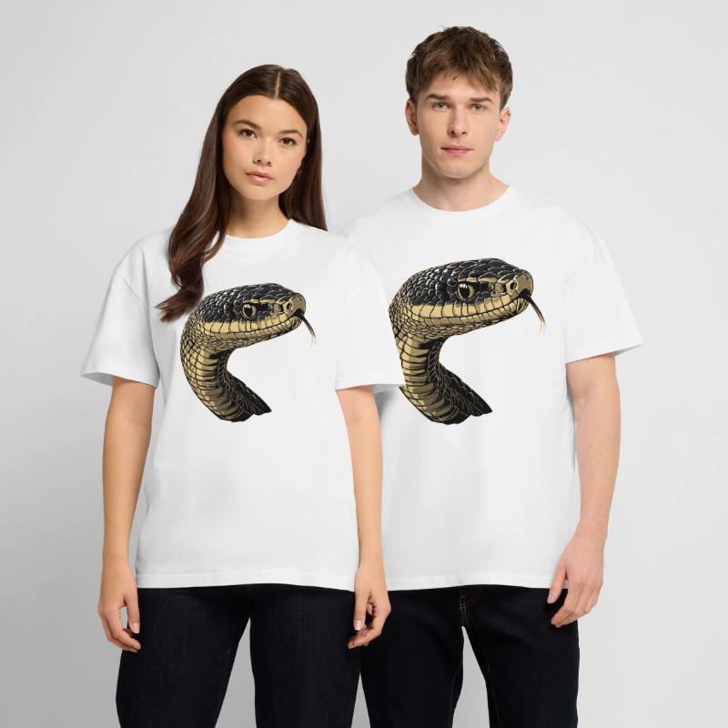 Serpent Python Cobra Mamba Serpent à sonnettes Serpent T-shirt bio Blaster 2.0 coupe oversize Stanley/Stella Unisexe