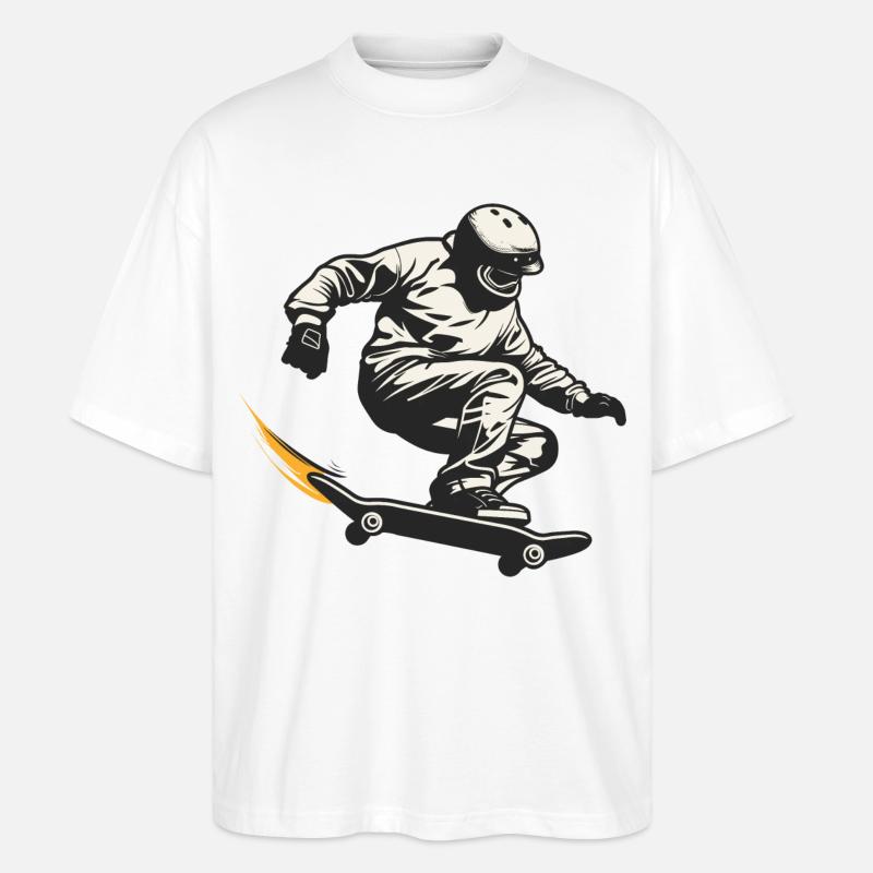 Skateboarder - Stanley/Stella Oversized Unisex Bio T-Shirt Blaster 2.0 - Weiß