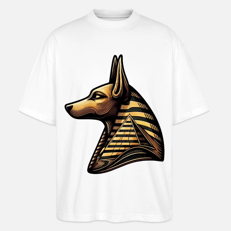 Anubis | Wächter der Gräber Ägypten - Stanley/Stella Oversized Unisex Bio T-Shirt Blaster 2.0 - Weiß