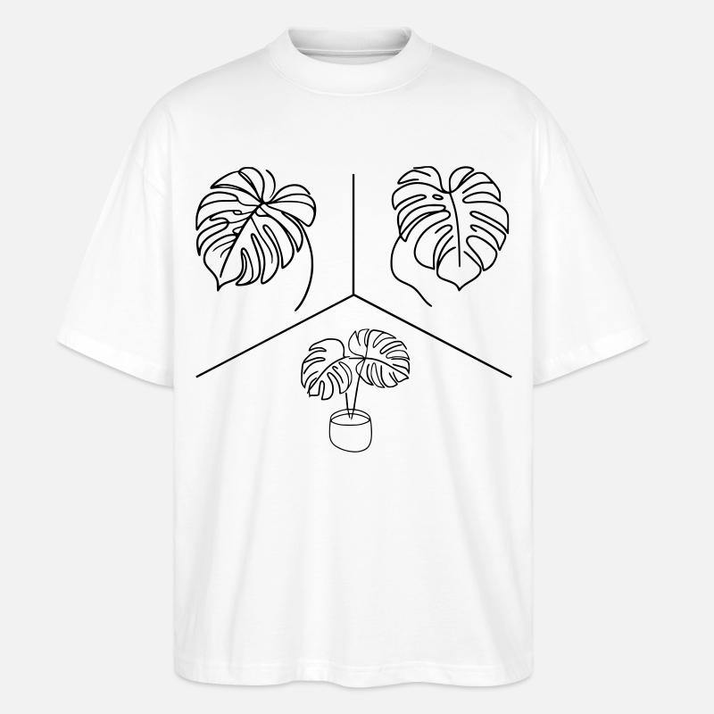 Monstera Design - Stanley/Stella Oversized Unisex Bio T-Shirt Blaster 2.0 - Weiß