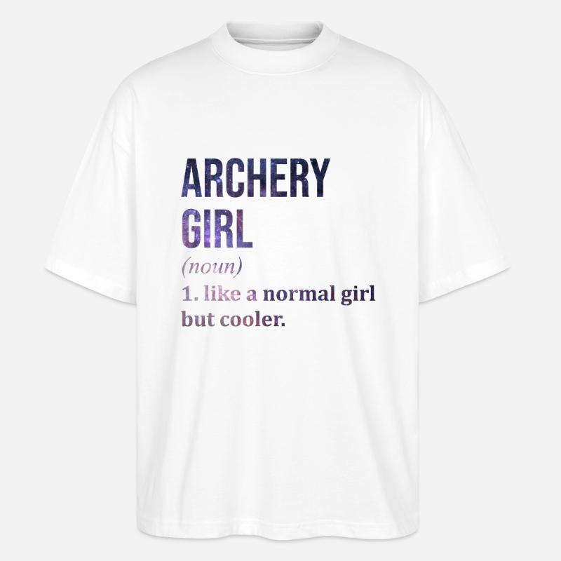 Bogenschießen - Stanley/Stella Oversized Unisex Bio T-Shirt Blaster 2.0 - Weiß