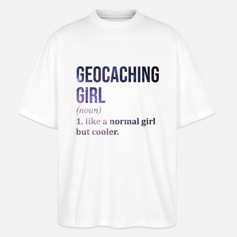 Geocaching - Stanley/Stella Oversized Unisex Bio T-Shirt Blaster 2.0 - Weiß