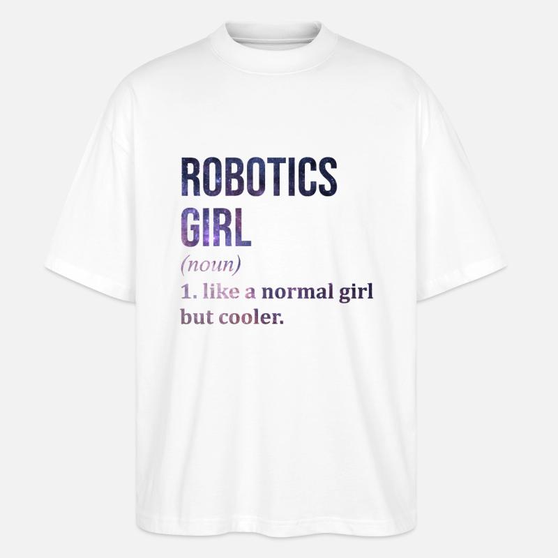 Robotertechnik - Stanley/Stella Oversized Unisex Bio T-Shirt Blaster 2.0 - Weiß