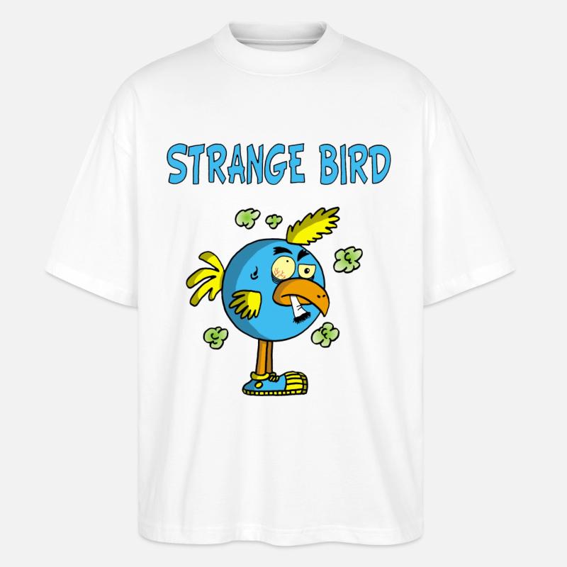 Seltsamer blauer Vogel - Stanley/Stella Oversized Unisex Bio T-Shirt Blaster 2.0 - Weiß