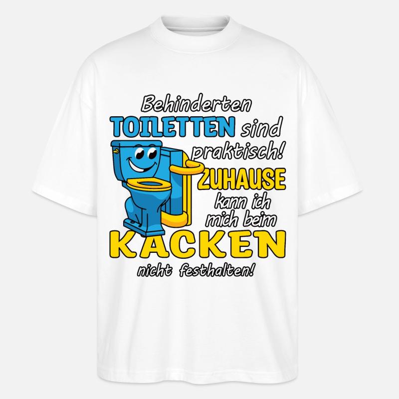 Behinderten Toilette - Stanley/Stella Oversized Unisex Bio T-Shirt Blaster 2.0 - Weiß