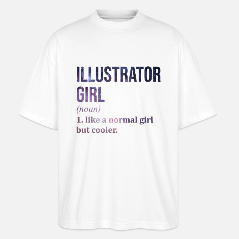 Illustrator - Stanley/Stella Oversized Unisex Bio T-Shirt Blaster 2.0 - Weiß