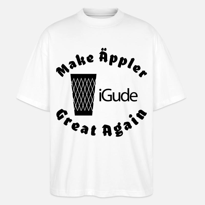 iGude Geripptes Great Again - Stanley/Stella Oversized Unisex Bio T-Shirt Blaster 2.0 - Weiß