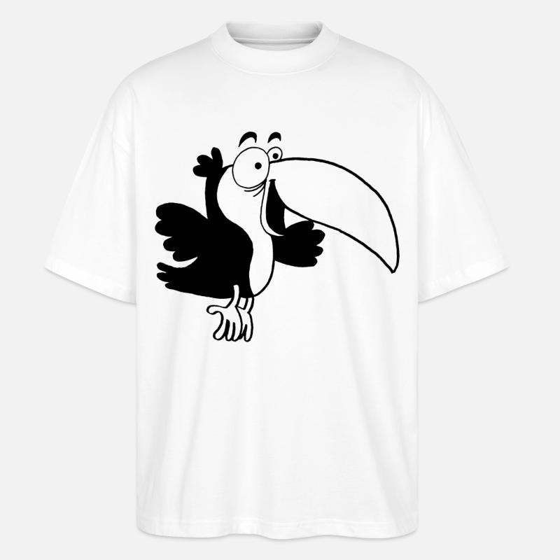 Tukan-Vogel - Stanley/Stella Oversized Unisex Bio T-Shirt Blaster 2.0 - Weiß