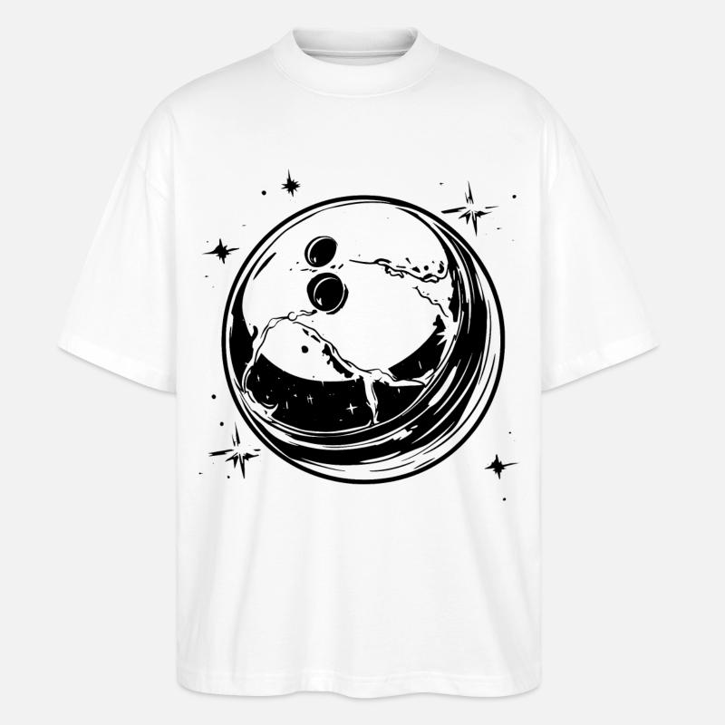 Look de dessin animé de bowling - T-shirt bio Blaster 2.0 coupe oversize Stanley/Stella Unisexe - blanc
