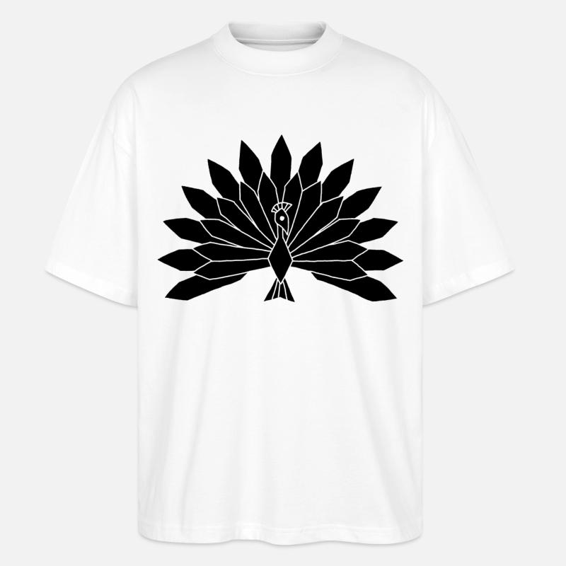 Der schwarze Pfau - Stanley/Stella Oversized Unisex Bio T-Shirt Blaster 2.0 - Weiß