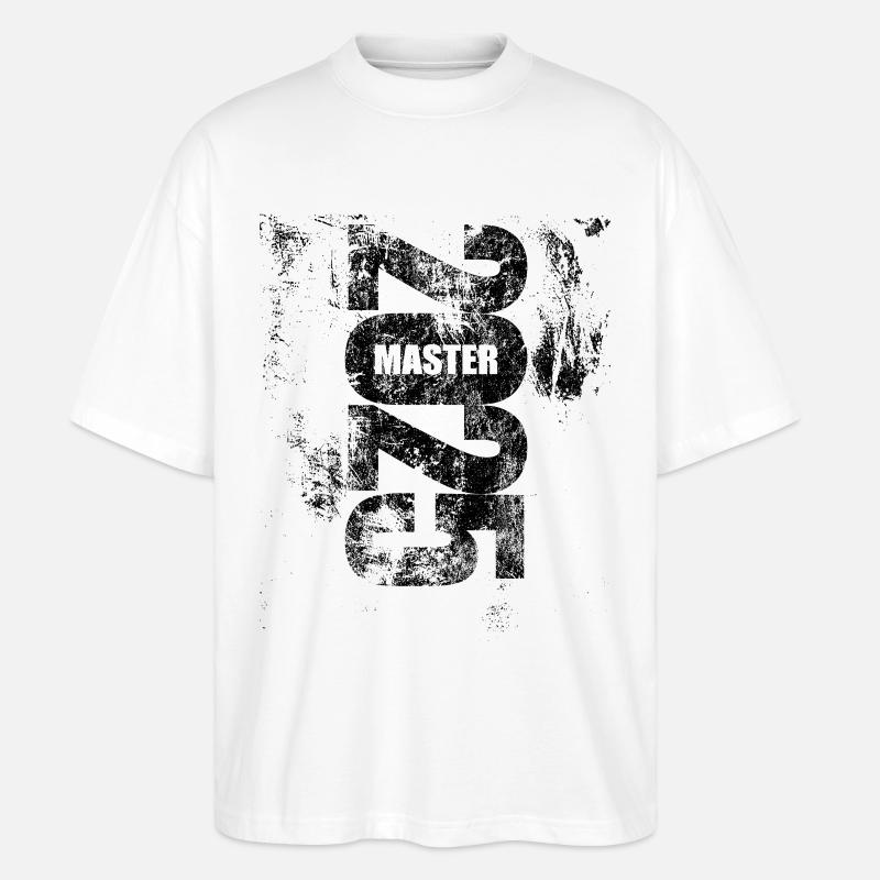 Master bestanden 2025 - Prüfung - Erfolg - Stanley/Stella Oversized Unisex Bio T-Shirt Blaster 2.0 - Weiß