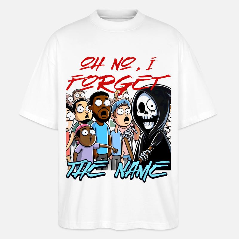 Sensenmann im Meme-Mob - Stanley/Stella Oversized Unisex Bio T-Shirt Blaster 2.0 - Weiß