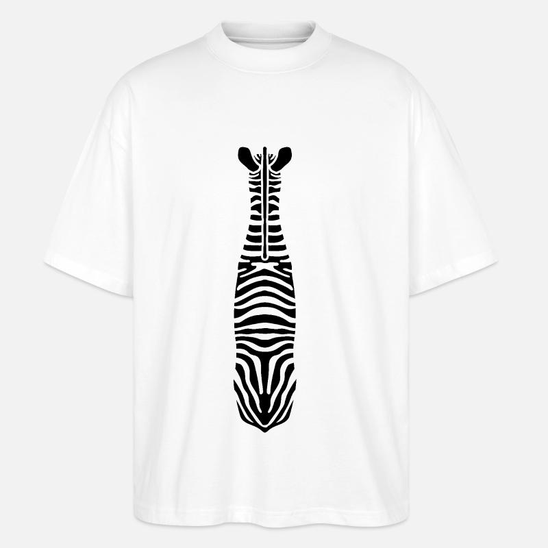 Zebra mit Einzigartigen Streifen - Stanley/Stella Oversized Unisex Bio T-Shirt Blaster 2.0 - Weiß