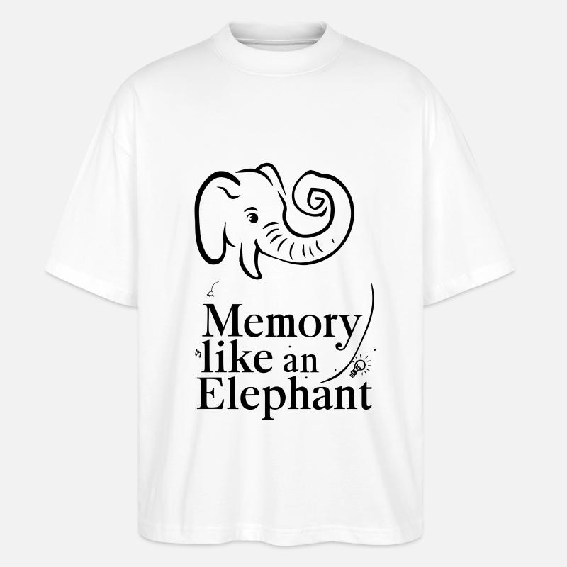 Memory Like an Elephant - Stanley/Stella Oversized Unisex Bio T-Shirt Blaster 2.0 - Weiß