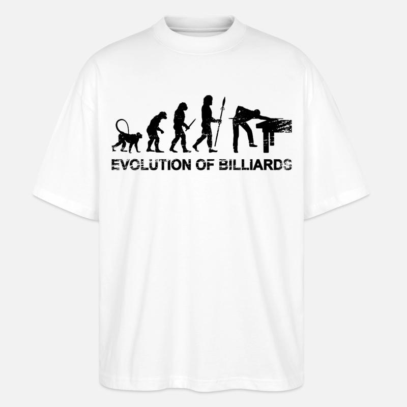 Billard Evolution - Stanley/Stella Oversized Unisex Bio T-Shirt Blaster 2.0 - Weiß