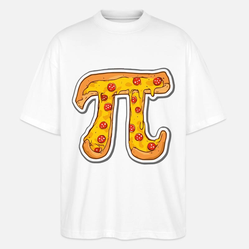 Pizza Pi Symbol - Stanley/Stella Oversized Unisex Bio T-Shirt Blaster 2.0 - Weiß