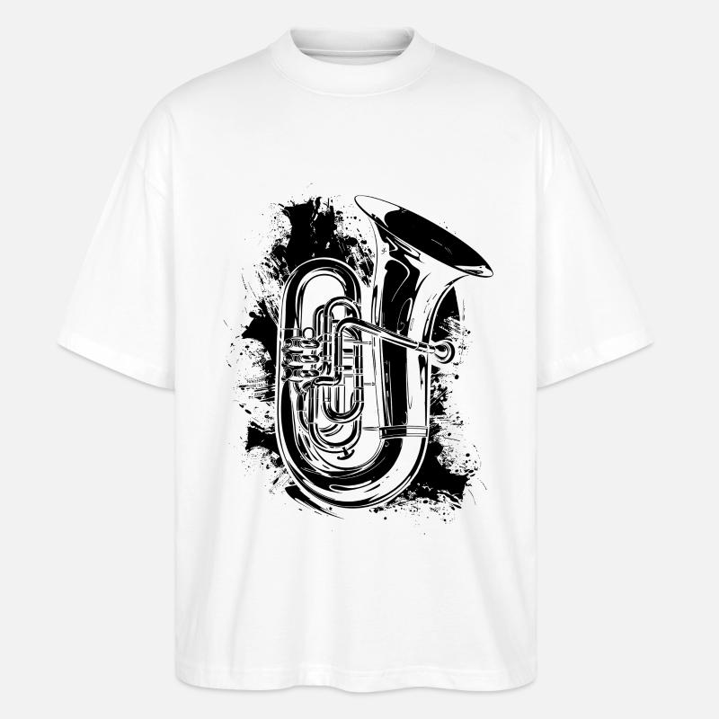 Tuba Graffiti - Stanley/Stella Oversized Unisex Bio T-Shirt Blaster 2.0 - Weiß