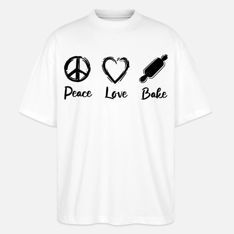 Ich liebe Backen - Stanley/Stella Oversized Unisex Bio T-Shirt Blaster 2.0 - Weiß