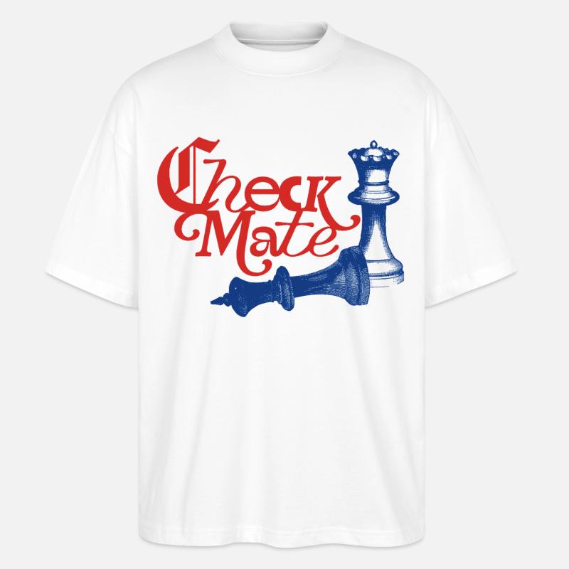 Check Mate Statement - Stanley/Stella Oversized Unisex Bio T-Shirt Blaster 2.0 - Weiß