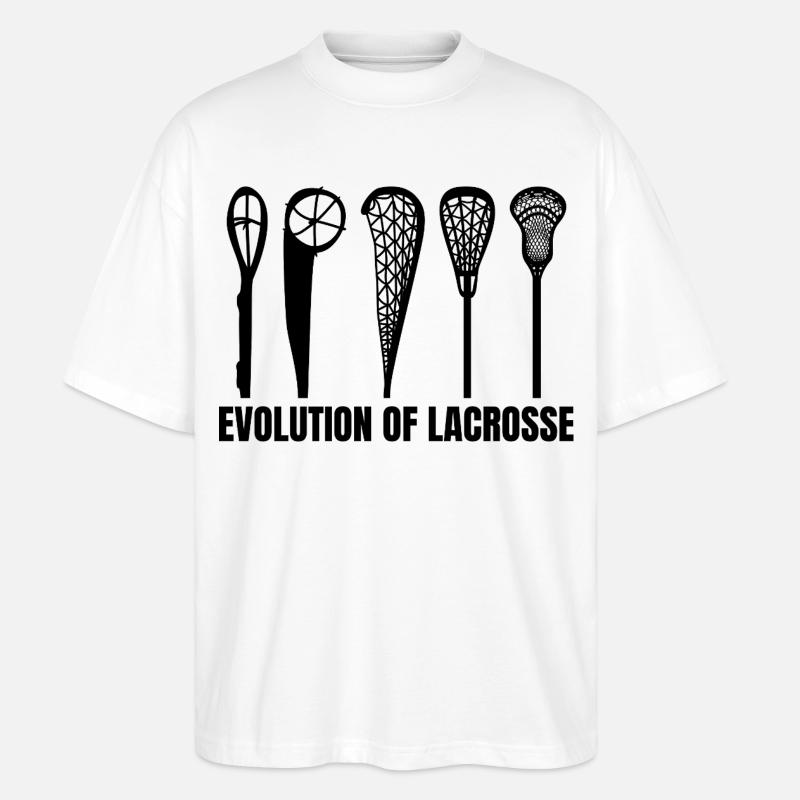 Entwicklung des Lacrosse Schläger - Stanley/Stella Oversized Unisex Bio T-Shirt Blaster 2.0 - Weiß