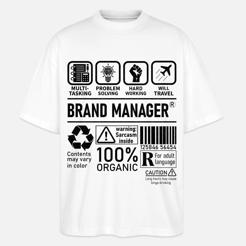 Brand Manager multi tasking problem solving - Stanley/Stella Oversized Unisex Organic T-shirt Blaster 2.0 - white