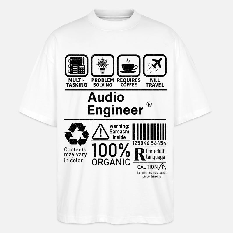 Audio Engineer multi tasking problem solving - Stanley/Stella Oversized Unisex Bio T-Shirt Blaster 2.0 - Weiß
