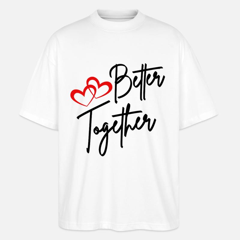 GEMEINSAM BESSER - Stanley/Stella Oversized Unisex Bio T-Shirt Blaster 2.0 - Weiß