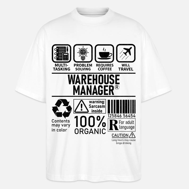 Warehouse Manager multi tasking problem solving - Stanley/Stella Oversized Unisex Bio T-Shirt Blaster 2.0 - Weiß