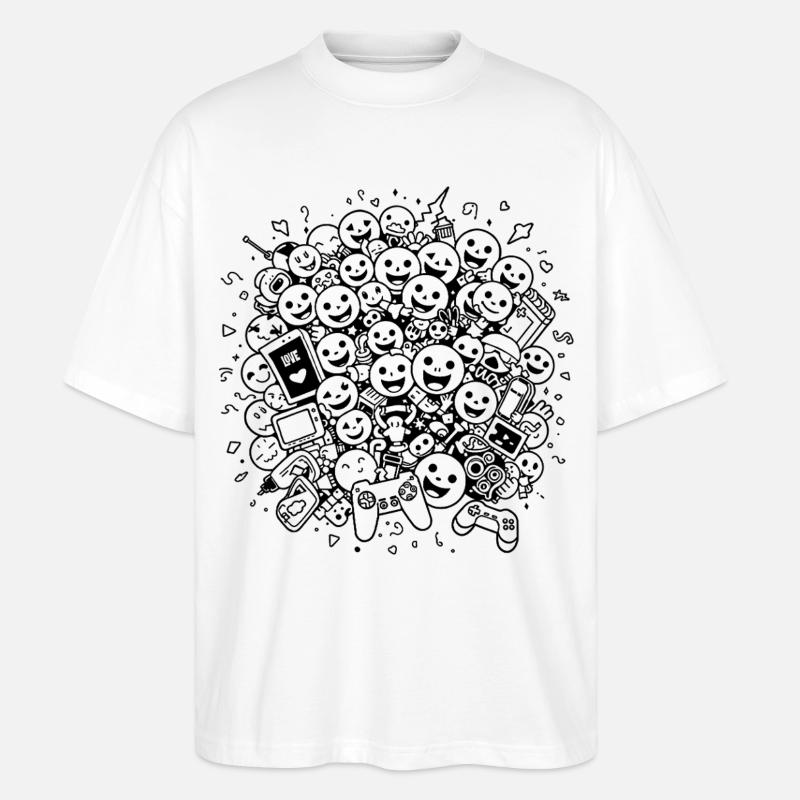 Zocker Generation - Stanley/Stella Oversized Unisex Bio T-Shirt Blaster 2.0 - Weiß