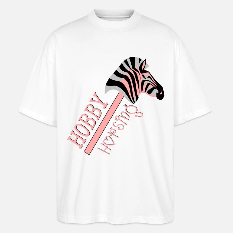 HOBBY HORSING PFERDE - ZEBRA - Stanley/Stella Oversized Unisex Bio T-Shirt Blaster 2.0 - Weiß