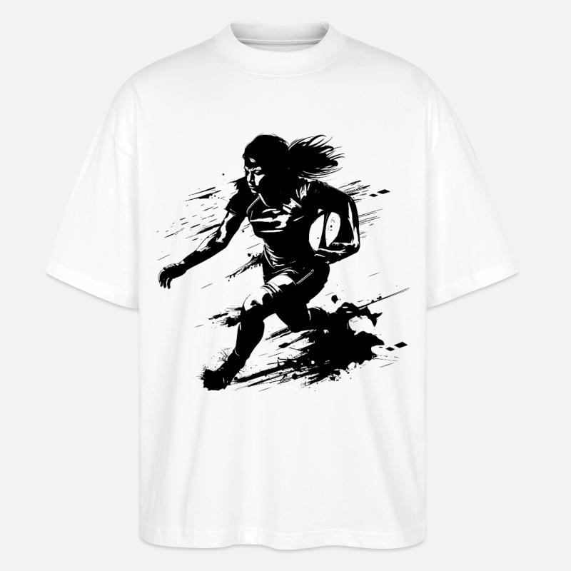 Rugby Player - Stanley/Stella Oversized Unisex Organic T-shirt Blaster 2.0 - white