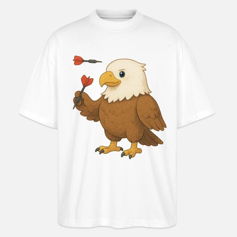 Aigle avec fléchettes - T-shirt bio Blaster 2.0 coupe oversize Stanley/Stella Unisexe - blanc