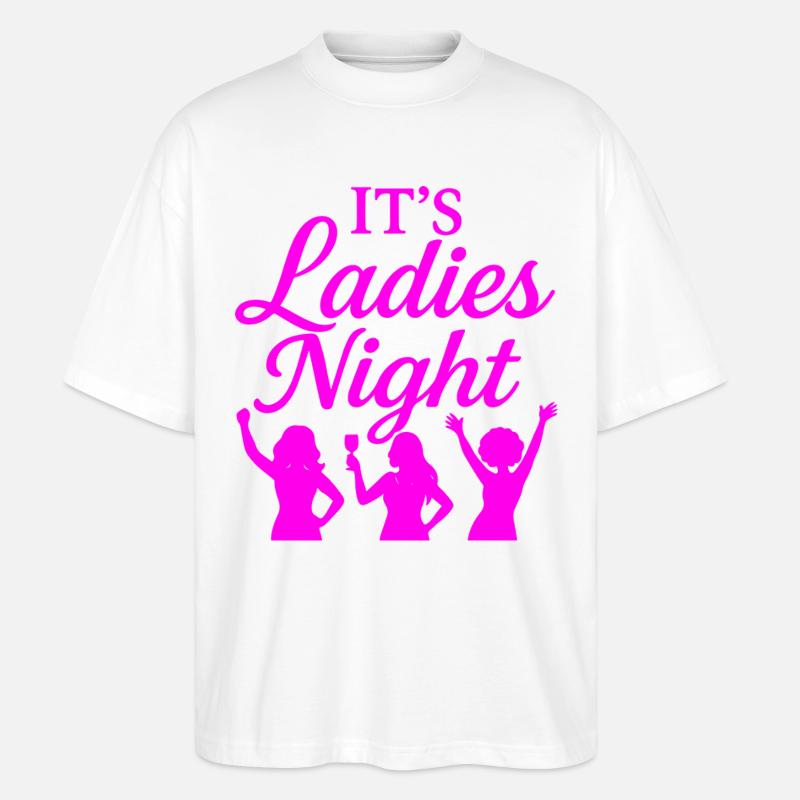 C’est la soirée des dames - T-shirt bio Blaster 2.0 coupe oversize Stanley/Stella Unisexe - blanc