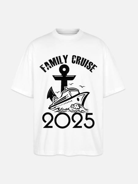 Family cruise 2025 - Stanley/Stella Oversized Unisex Organic T-shirt Blaster 2.0 - white