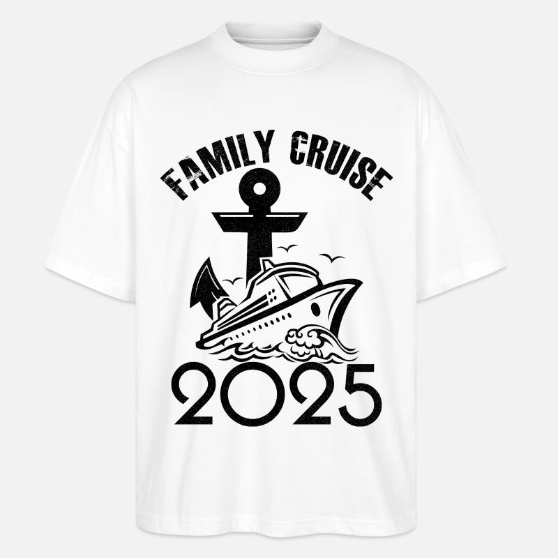 Croisière famille 2025 - T-shirt bio Blaster 2.0 coupe oversize Stanley/Stella Unisexe - blanc