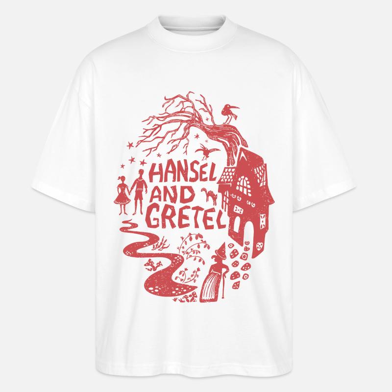 Hänsel und Gretel Märchen - Stanley/Stella Oversized Unisex Bio T-Shirt Blaster 2.0 - Weiß