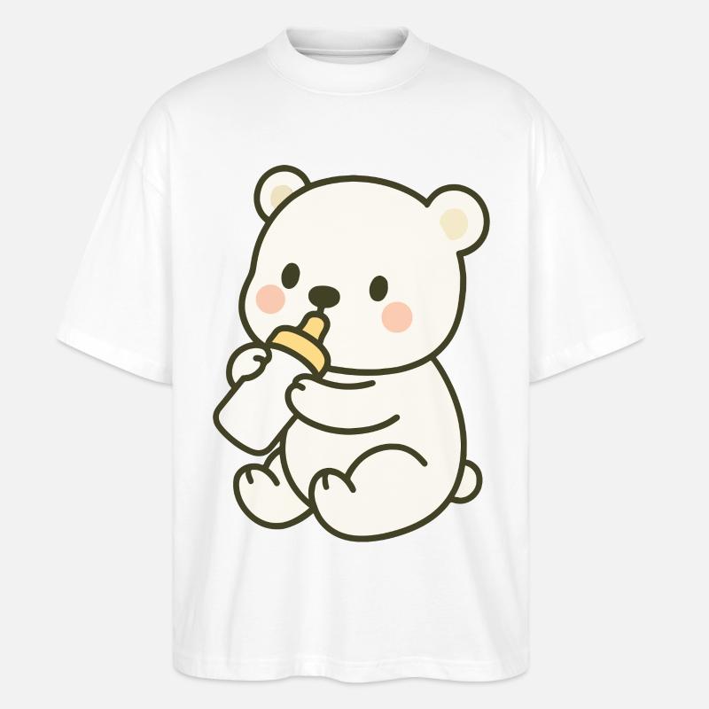 Milchzeit im Eis - Stanley/Stella Oversized Unisex Bio T-Shirt Blaster 2.0 - Weiß